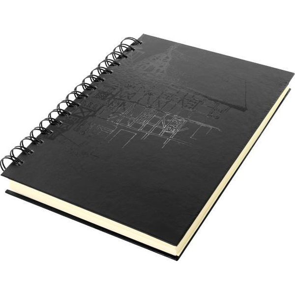 Kangaro K-5577 Kangaro Spiral Sketchbook Design, Din A5, 80 Fogli, Nero-image