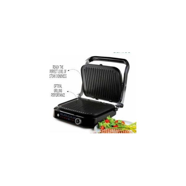 Griglia Elettrica A Contatto Domo Genius Con Rivestimento Antiaderente, Con Display In Acciaio Inox, Nero (DO9249G)-image