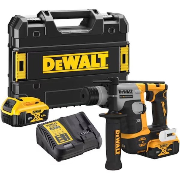 Dewalt - Martello Elettropneumatico Brushless Xr 18V Sds-Plus 1,4J Con 2 Batterie Li-Ion 5Ah E Valigetta Tstak-image