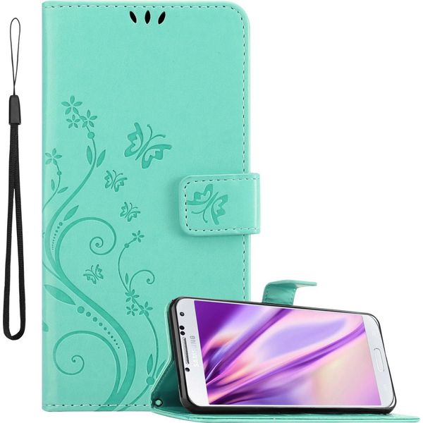 Cadorabo Cover Per Samsung Galaxy S4 Cover Protettiva In Turchese Cover Protettiva Cover Per Telefono Cellulare Cover Fiori Custodia Fiore-image