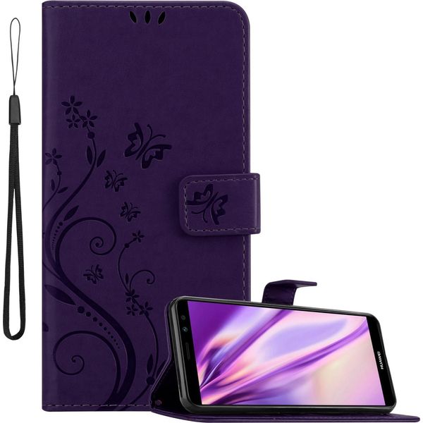 Cadorabo Cover Per Huawei Mate 10 Lite Cover Protettiva In Viola Cover Protettiva Cover Telefono Cellulare Cover Fiori Custodia Fiore-image