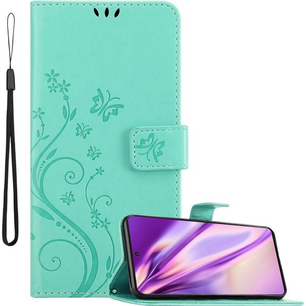Cadorabo Cover Per Samsung Galaxy Note 20 Cover Protettiva In Turchese Cover Protettiva Cover Per Telefono Cellulare Cover Fiori Custodia Fiore-image