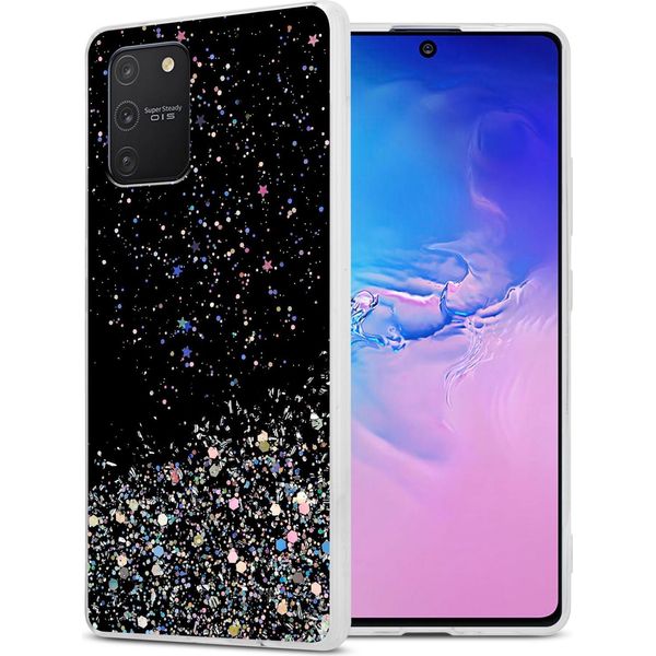Cadorabo Cover Per Samsung Galaxy A91 / S10 Lite / M80S Cover Protettiva In Nero Custodia Per Cellulare Custodia Tpu Cover Glitter Cover-image