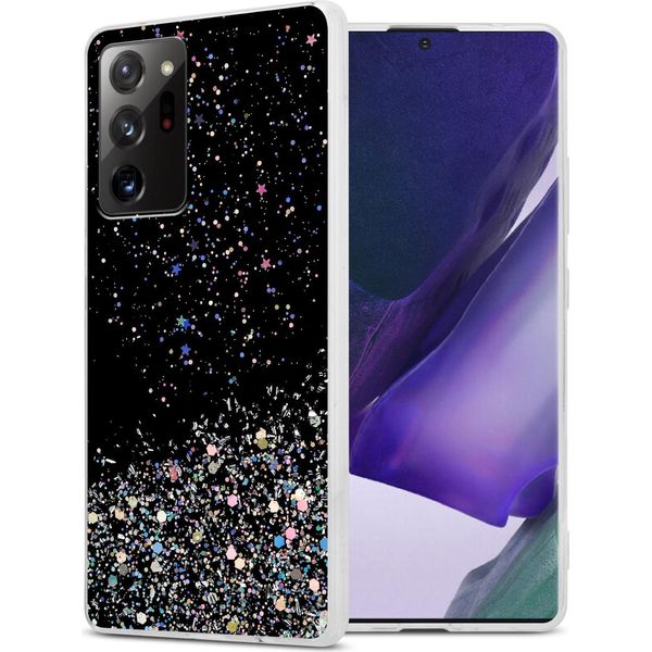Cadorabo Cover Per Samsung Galaxy Note 20 Ultra Cover Protettiva In Nero Custodia Per Cellulare Tpu Custodia Glitter Cover Glitter-image