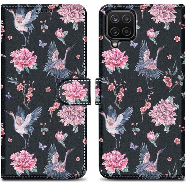 Cadorabo Custodia Protettiva Per Samsung Galaxy A12 / M12 Case Design Nero Custodia Per Telefoni Cellulari Custodia Protettiva Custodia Magnetica Cover-image