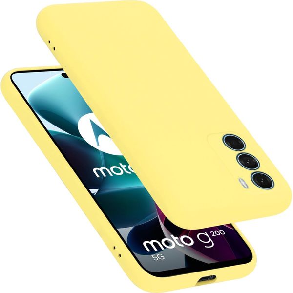 Cadorabo Custodia Protettiva Per Motorola Moto G200 5G In Giallo Custodia Del Telefono Cellulare Custodia Cover Tpu Etui-image
