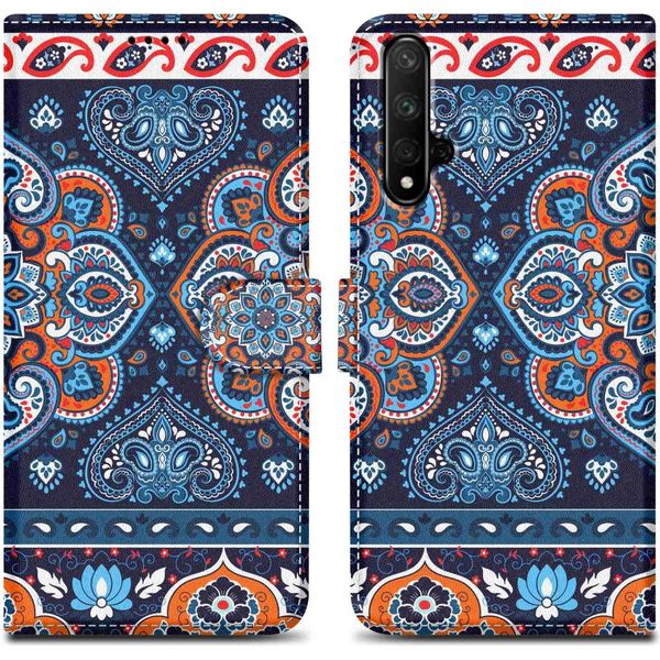 Cadorabo Custodia Protettiva Per Honor 20 / 20S / Huawei Nova 5T Cover Design Blu Custodia Per Cellulare Custodia Protettiva Custodia Magnetica-image