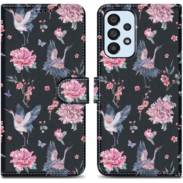 Cadorabo Custodia Protettiva Per Samsung Galaxy A33 5G Case Design Nero Custodia Per Telefono Cellulare Custodia Protettiva Custodia Magnetica Custodia Cover-image