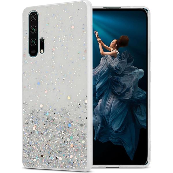 Cadorabo Custodia Per Honor 20 Pro Custodia Protettiva In Tpu Trasparente Custodia Per Telefono Cellulare Custodia Glitter Cover Glitter-image