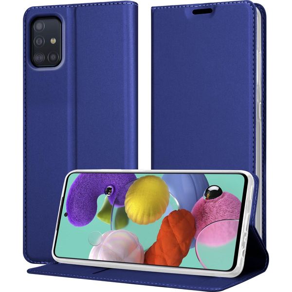 Cadorabo Custodia Per Cellulare Per Samsung Galaxy A51 5G Custodia Protettiva In Blu Cover Etui Book Case Booklet-image
