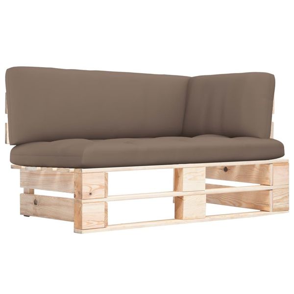 The Living Store Divano Angolare In Pallet Da Giardino Legno Di Pino Impregnato-image