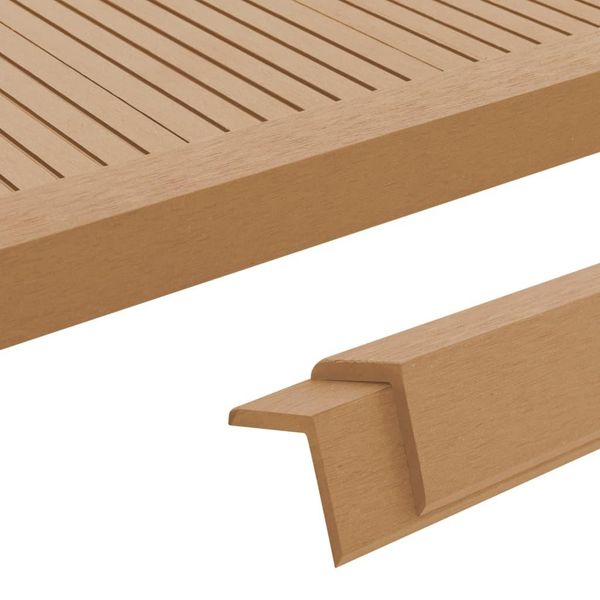 The Living Store Staffe Angolari 5 Pz. Wpc 170 Cm Colore Teak-image