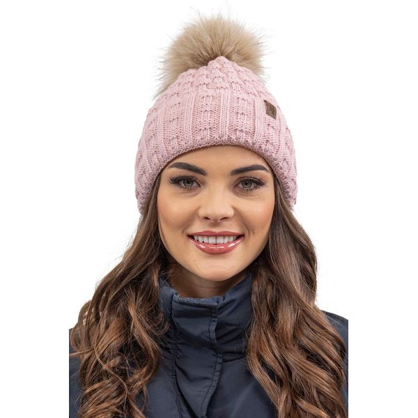 Cappello Con Pompon Da Donna Vivisence - Caldo E Accogliente Per L'inverno E L'autunno Elegante Cappello Invernale Con Pompon Da Donna Cappello Classico - Rosa-image