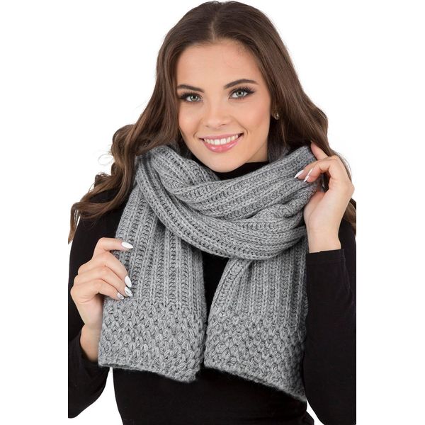 Sciarpa Invernale Da Donna Vivisence, Caldo E Accogliente Copricollo Per L'inverno E L'autunno, Calda Sciarpa Spessa, Classica Sciarpa Invernale Da Donna, Eu, Grigio Chiaro, Taglia Unica-image
