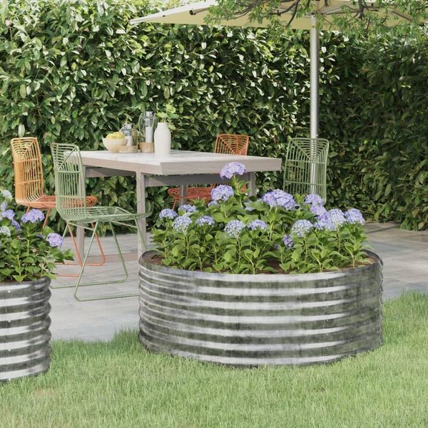 Maison Exclusive - Letto Giardino Acciaio Zincato 100X100X36 Cm Argento-image
