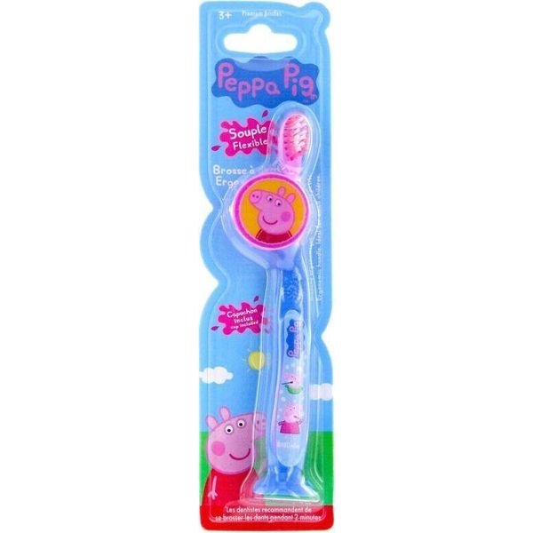 Tinokou, Spazzolino Ergonomico Per Bambini - Peppa Pig, Blu-image