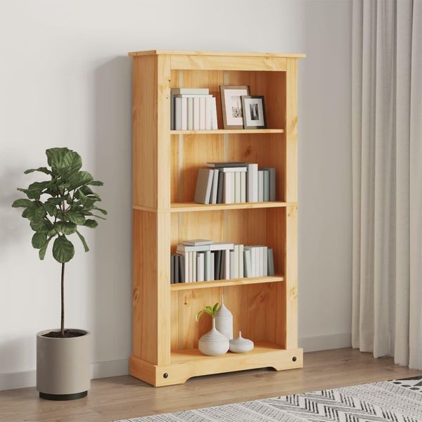 Vidaxl Libreria 4 Scomparti Stile Messico In Legno Di Pino 81X29X150 Cm - Libreria - Librerie - Librerie - Librerie-image