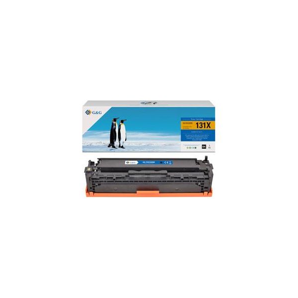 Toner G&G Compatibile Con Hp CF210X, Canon CRG731H, NT-PH210XBK, Hp 131X, Nero, 2400S-image