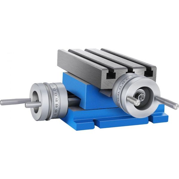 MX-75 Tavolo Di Fresatura Multifunzionale 185 X 100 Mm - Tavolo Di Lavoro Per La Fresatura - X 80 Mm Y 75 Mm - Tavola Trasversale Foratrice Da Banco Per La Foratura E Il Taglio.-image