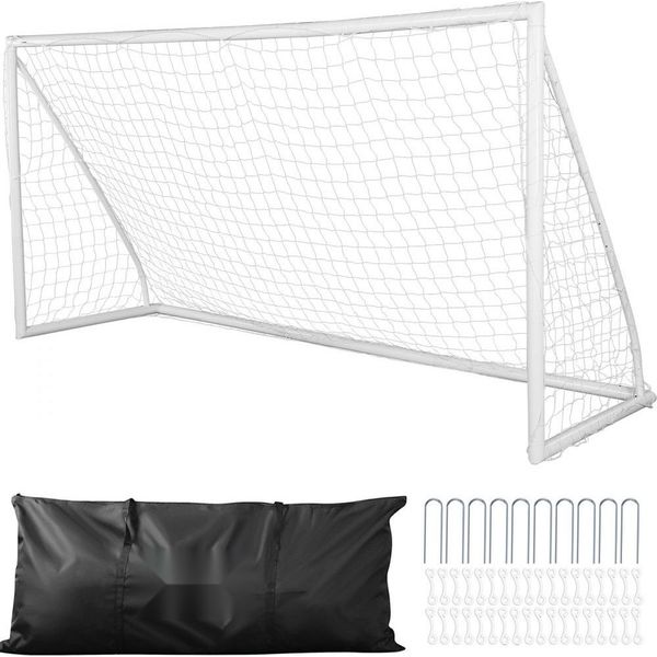 Porta Da Calcio Professionale - Porta Da Calcio Da Esterno - Porta Da Calcio Portatile - Qualità Da Stadio - Porta Da Muro Sportiva Da Esterno - Adulti E Bambini - Allenamento Di Calcio Da Giardino - 371 X 121,5 X 183 Cm-image