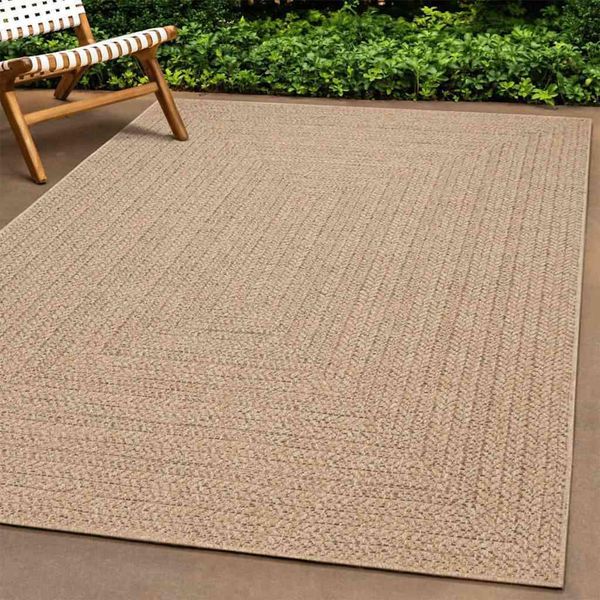 Vidaxl Tappeto Zizur Beige 160X230 Cm Effetto Juta Per Interni Ed Esterni-image
