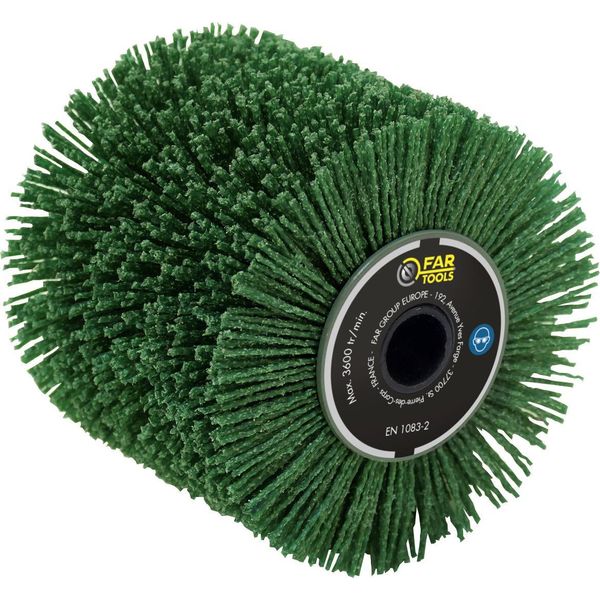 Fartools Spazzola In Nylon A36 Diametro 120 Mm, Foro 20 Mm, Spessore 100 Mm, 110915-image