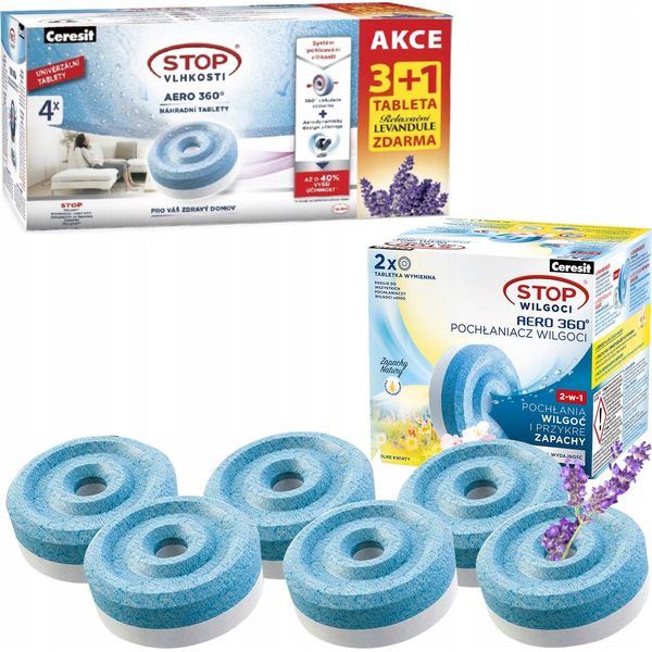 Ceresit Compresse Assorbenti 450 G 1X Lavanda 3X Normale + 2X Ceresit 450 G Wildflower Compressa Assorbente-image