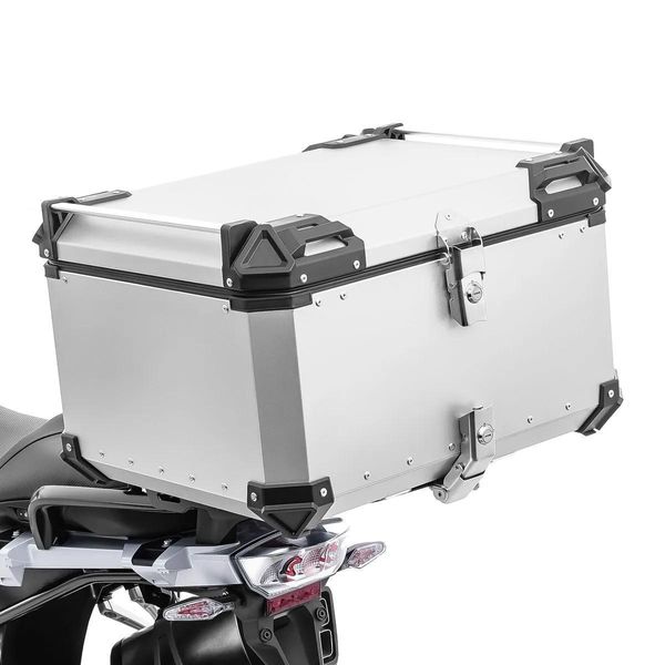 Moto Alluminio Top Case Bagtecs XB85 Alluminio Universale 85 Litri Argento-image