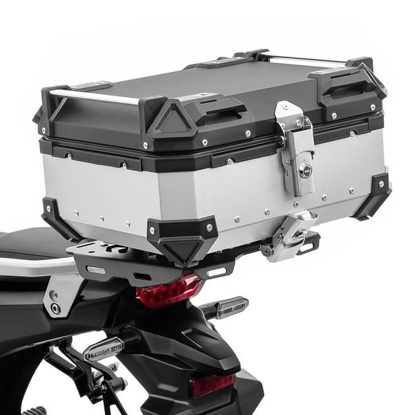 Bauletto Moto Alu Bagtecs XB28 Alluminio Universale 28 Litri Argento-Nero-image