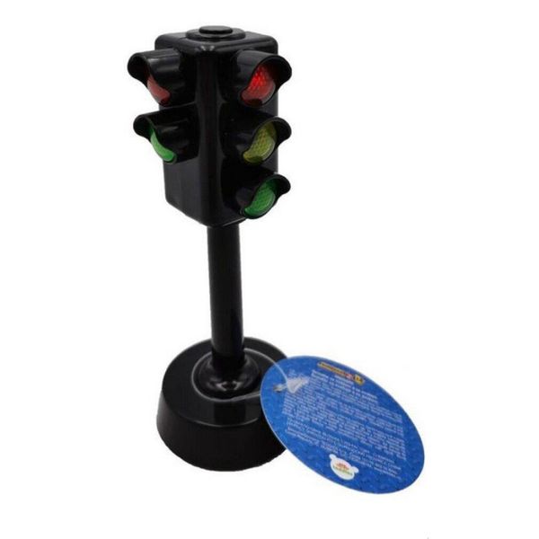 Semaforo Funzionale In Plastica Da 12 Cm A Batteria Con Luce E Suono-image