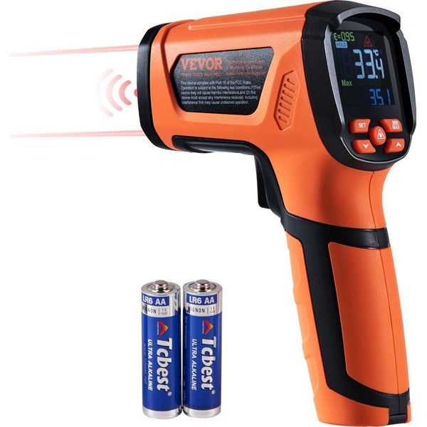 Termometro A Infrarossi Ir 50:1 Pirometro -40°C A 1500°C Misuratore Di Temperatura Laser 180X120X60Mm Termometro Per Corpo Non Umano Per Cucina/Barbecue/Congelatore/Industria-image