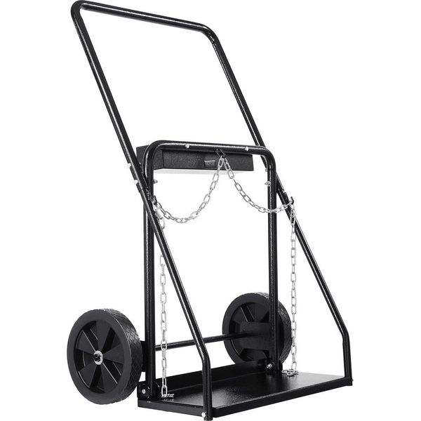 Carrello Per Saldatura Carrello Per Bombole Di Gas Cisterna Per Ossigeno-Acetilene Con Ruote Piene-image