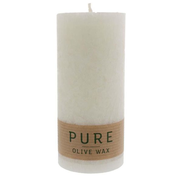 Candela Di Cera D'oliva Pure - Naturale 130X60 Confezione Da 4 Pz-image
