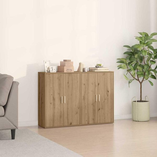 Maison Exclusive - Credenza 2 Pcs Rovere Artigianale 60 X 31 X 84 Cm-image