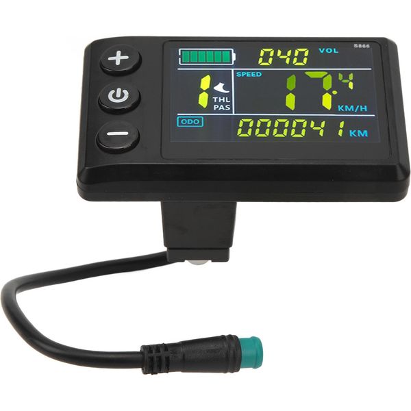 Bicicletta Elettrica Lcd Display Meter Abs Impermeabile S866 Scooter Schermo A Colori Pannello Di Controllo Per Gli Accessori Di Modifica Al Litio-image