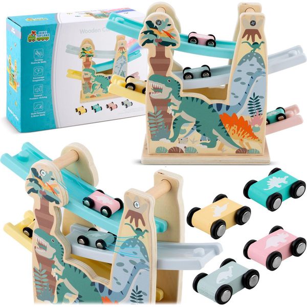 Scivolo In Legno Con Macchinine RK-867 Ricokids-image