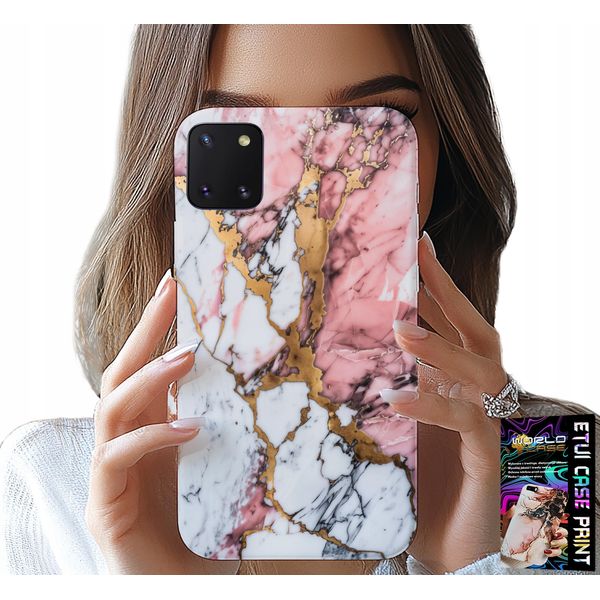 Custodia Per Samsung Galaxy A81 - Marmo Rosa E Bianco, Motivi In Pietra-image