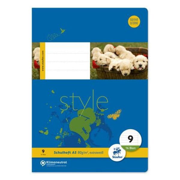 Staufen® Style 040516009 Heft LIN9 - A5, 16 Blatt, 80 G/Qm, Liniert Mit Rand-image