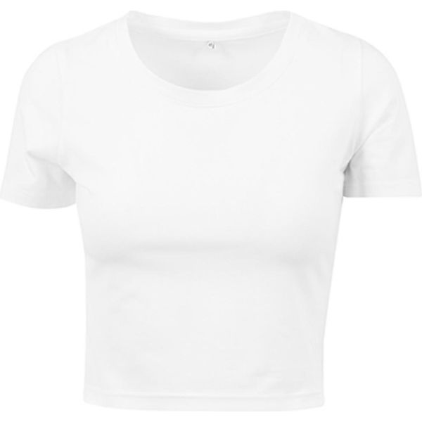 Build Your Brand BY042 | T-Shirt Da Donna / Maglia Singola / Taglio Corto - Colore: Bianco - Taglia: Xs-image