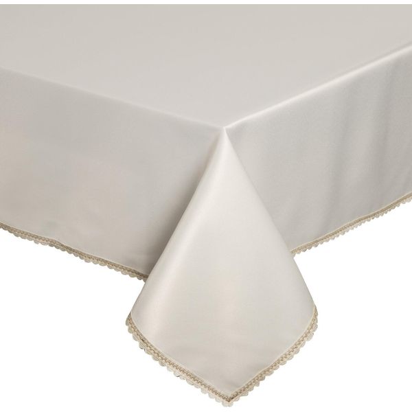 Eurofirany | Tovaglia - 140 X 220 Cm - Tovaglia Color Crema Con Ricamo - Elegante-image