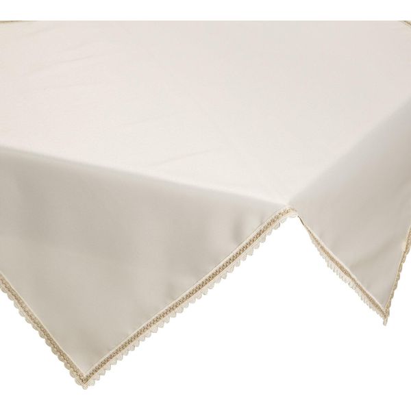 Eurofirany | Tovaglia - 85 X 85 Cm - Tovaglia Color Crema Con Ricamo - Liscia-image