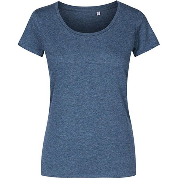 X.O By Promodoro 1545 | Maglietta Da Donna In Cotone Pettinato - Colore: Heather Navy - Taglia: Xs-image