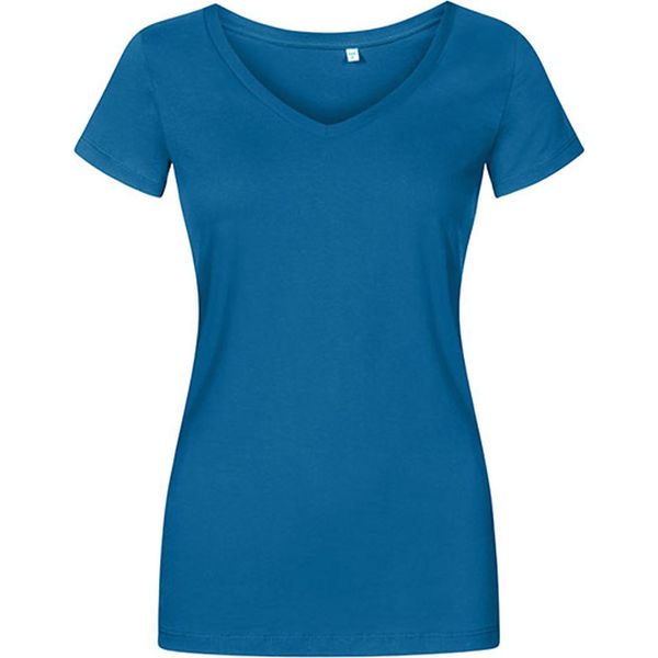 X.O By Promodoro 1525 | Maglietta Donna Con Scollo A V, Cotone Pettinato - Colore: Petrolio - Taglia: S-image