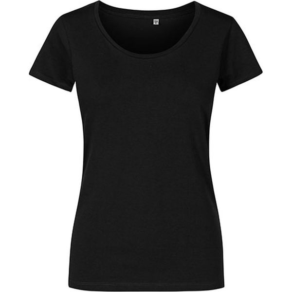 X.O By Promodoro 1545 | Maglietta Da Donna A Girocollo, Cotone Pettinato - Colore: Nero - Taglia: 3XL-image