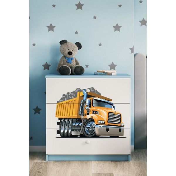 Cassettiera Per Bambini Camion Nel Colore Blu Babydreams-image