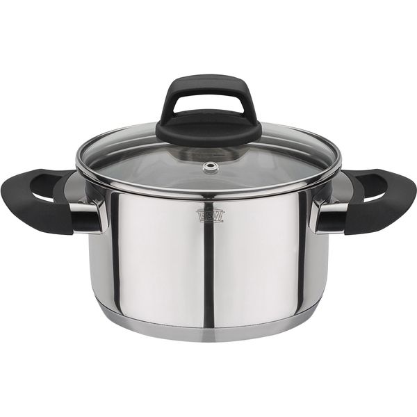 Fleischtopf Gsw "Como", Silber (Edelstahlfarben), H:9,5Cm Ø:16Cm, TöPfe, Fleischtopf, Induktion-image