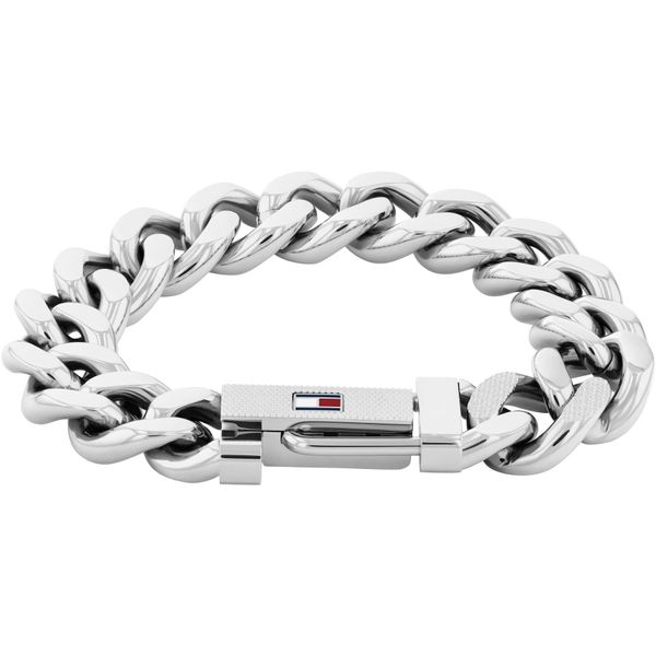 Armband Tommy Hilfiger "Wild", Silber (Edelstahlfarben), ArmbäNder, Herren, 19Cm, Edelstahl, Armband, Mit Emaille-image