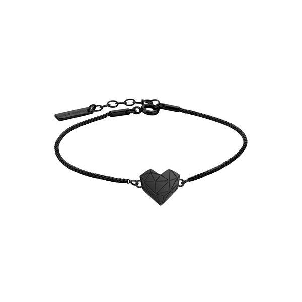 Armband Liebeskind Berlin "Schmuck Geschenk Edelstahl Armkette Herz", Schwarz, ArmbäNder, Damen, 20Cm, Edelstahl, Armband-image