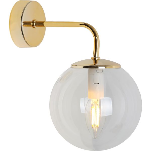 Applique Siena Gold 1 Luce Vetro Beige E14-image