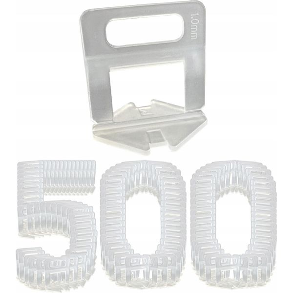 Sistema Di Livellamento Per Piastrelle 500 Clip Da 1,0 Mm Posa Delle Piastrelle Livellamento A Livello-image